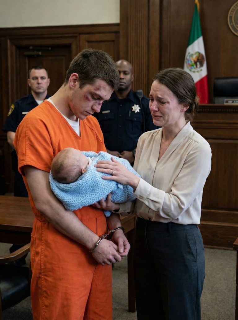 He was sentenced to life imprisonment for a crime he didn’t commit. Before being taken to prison, he asked to hold his newborn son for just one minute. But what he did while holding the baby shocked the entire courtroom and a multimillionaire.