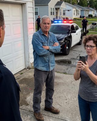 Neighbors Called the Authorities on My 72-Year-Old Dad for Getting Rid of Dogs for Money – When We Opened His Garage, the Officer Was Left in Tears