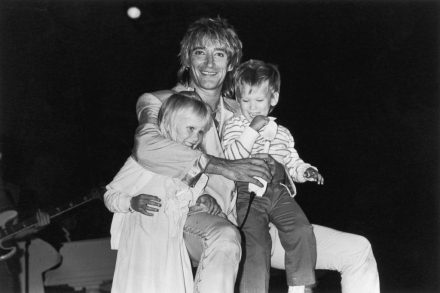Rock Star Rod Stewart Poses With His Seven Children and New Grandsons in Family Photo