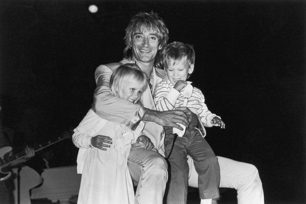 Rock Star Rod Stewart Poses With His Seven Children and New Grandsons in Family Photo